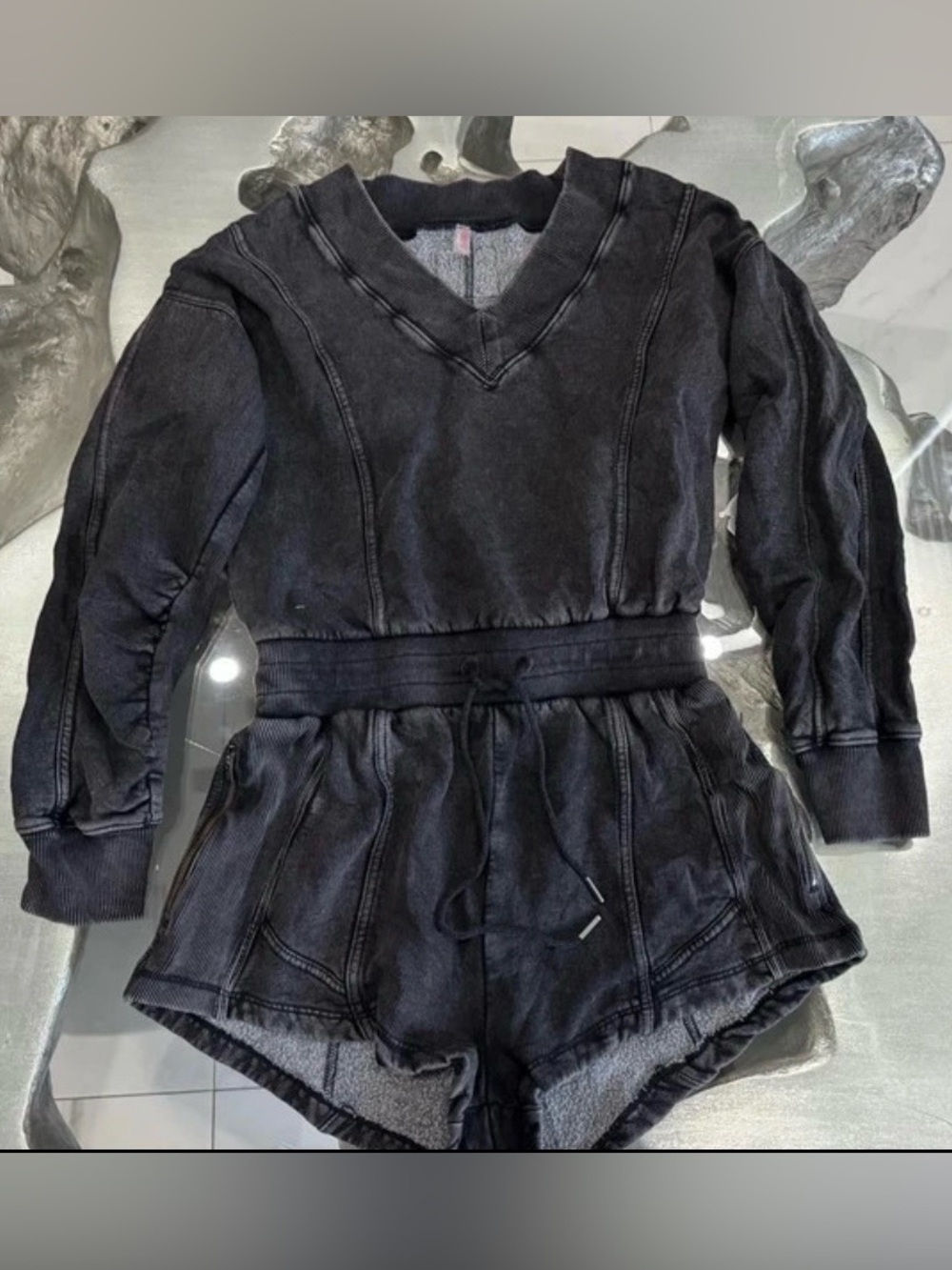 Free People FP Movement Intercept Romper Washed
Black size Small